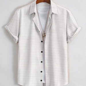 MEN'S EXCLUSIVE HEVY COTTON COD LUDO CHECKS WHITE SHIRT