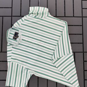 MEN'S EXCLUSIVE IMPORTED COTTON HALF SLEEVE WHITE KURTA STRIPE