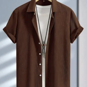 MEN'S EXCLUSIVE HEVY COTTON COD ROY RUST SHIRT