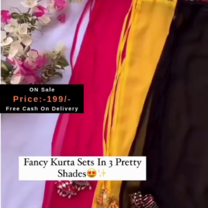 Organza Hand Work Unstitched Suit with 9gm shantoon bottom